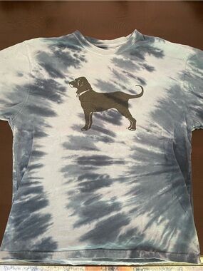 The Black Dog Navy and Light Blue Tie-Dye Short Sleeve Tee